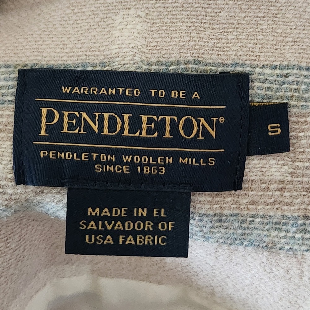 Pendleton Santa Clara Jacquard Wool Bomber Jacket Womens Small Cream Blue - Picture 4 of 10